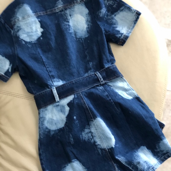 Short jean jumpsuit - Picture 2 of 6